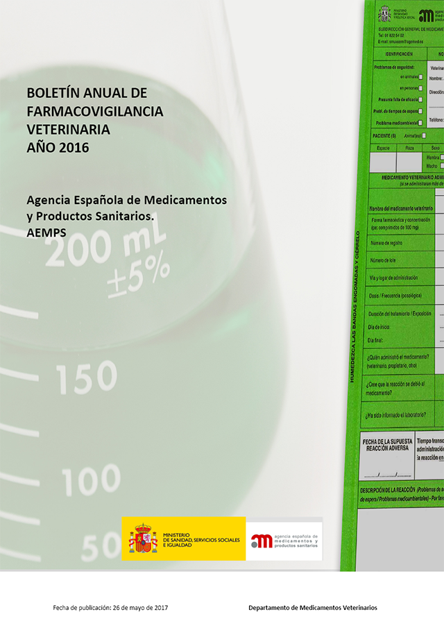 Portada del boletn anual de famacovigilancia